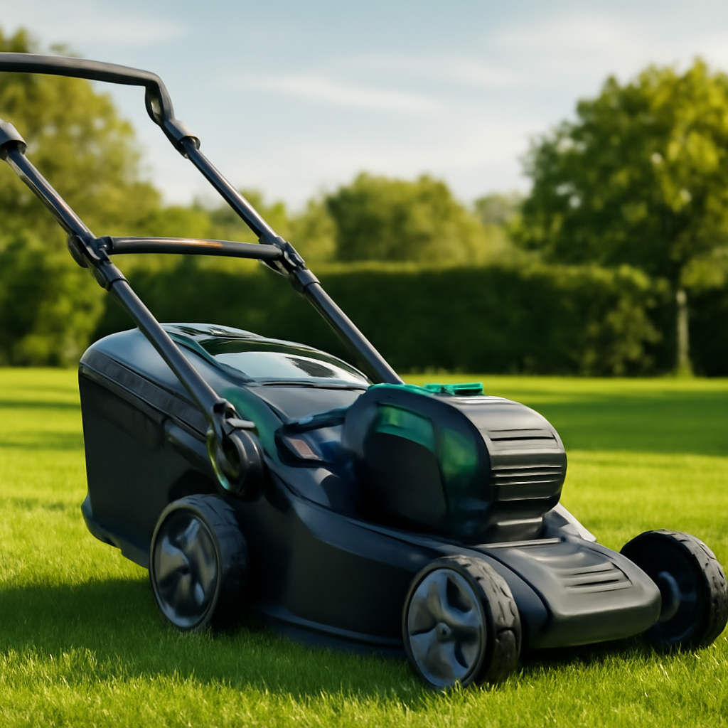 Rasentrimmer – Anwendung im Garten (KI)
