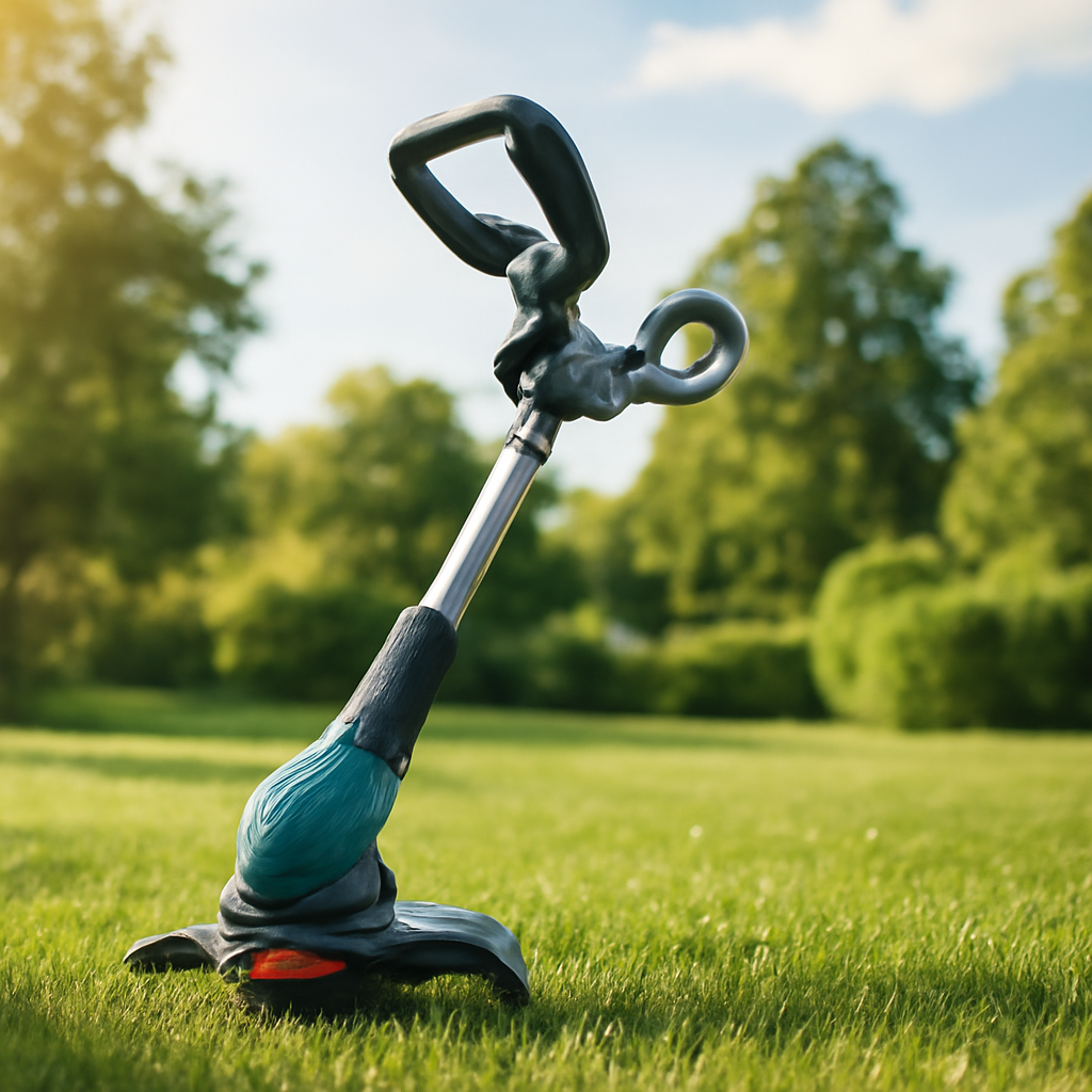 Rasentrimmer – Anwendung im Garten (AI)