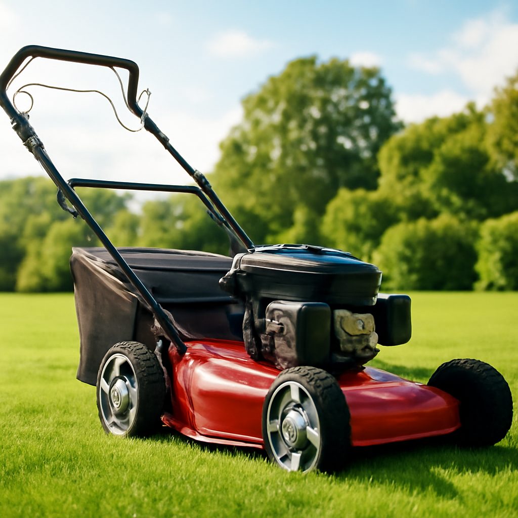 Rasentrimmer – Anwendung im Garten (KI)