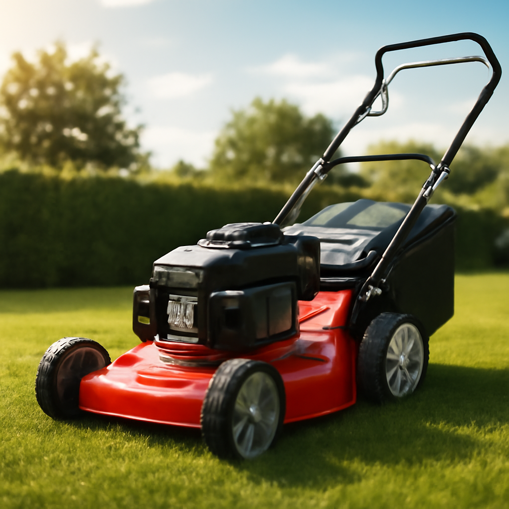 Rasentrimmer – Anwendung im Garten (KI)