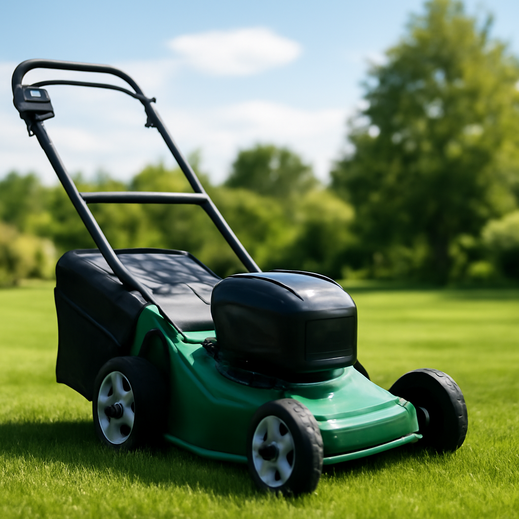 Rasentrimmer – Anwendung im Garten (KI)