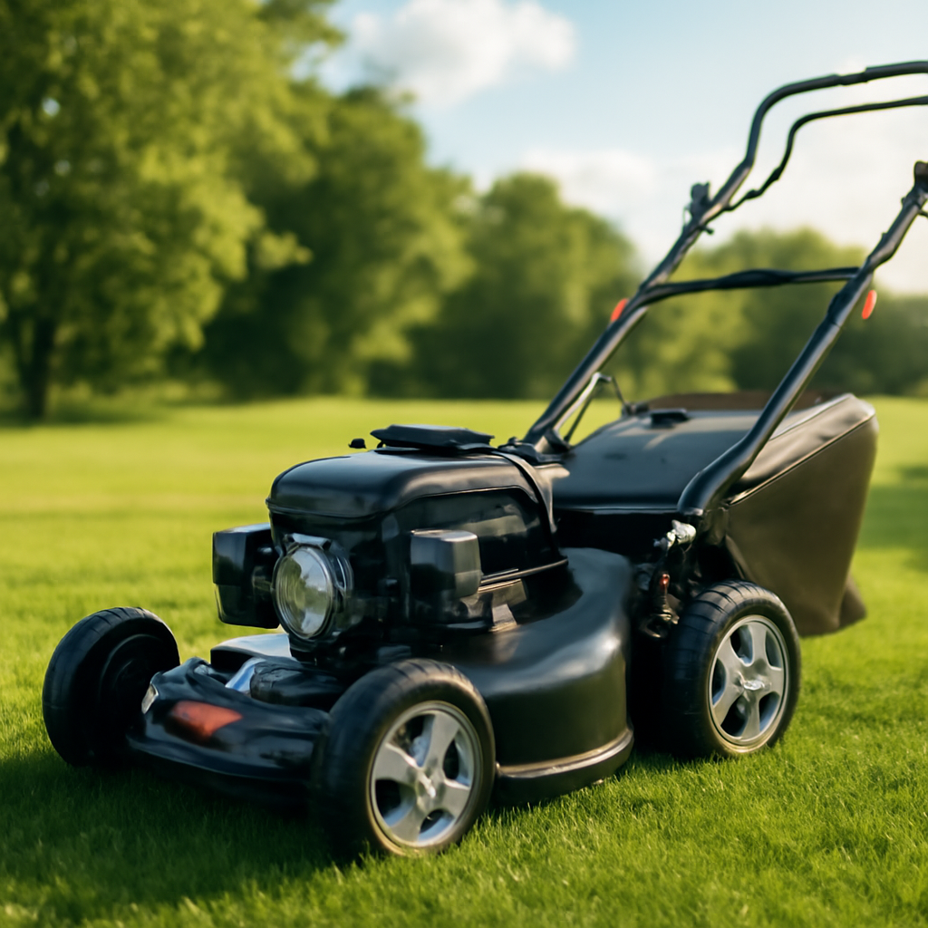 Rasentrimmer – Anwendung im Garten (KI)