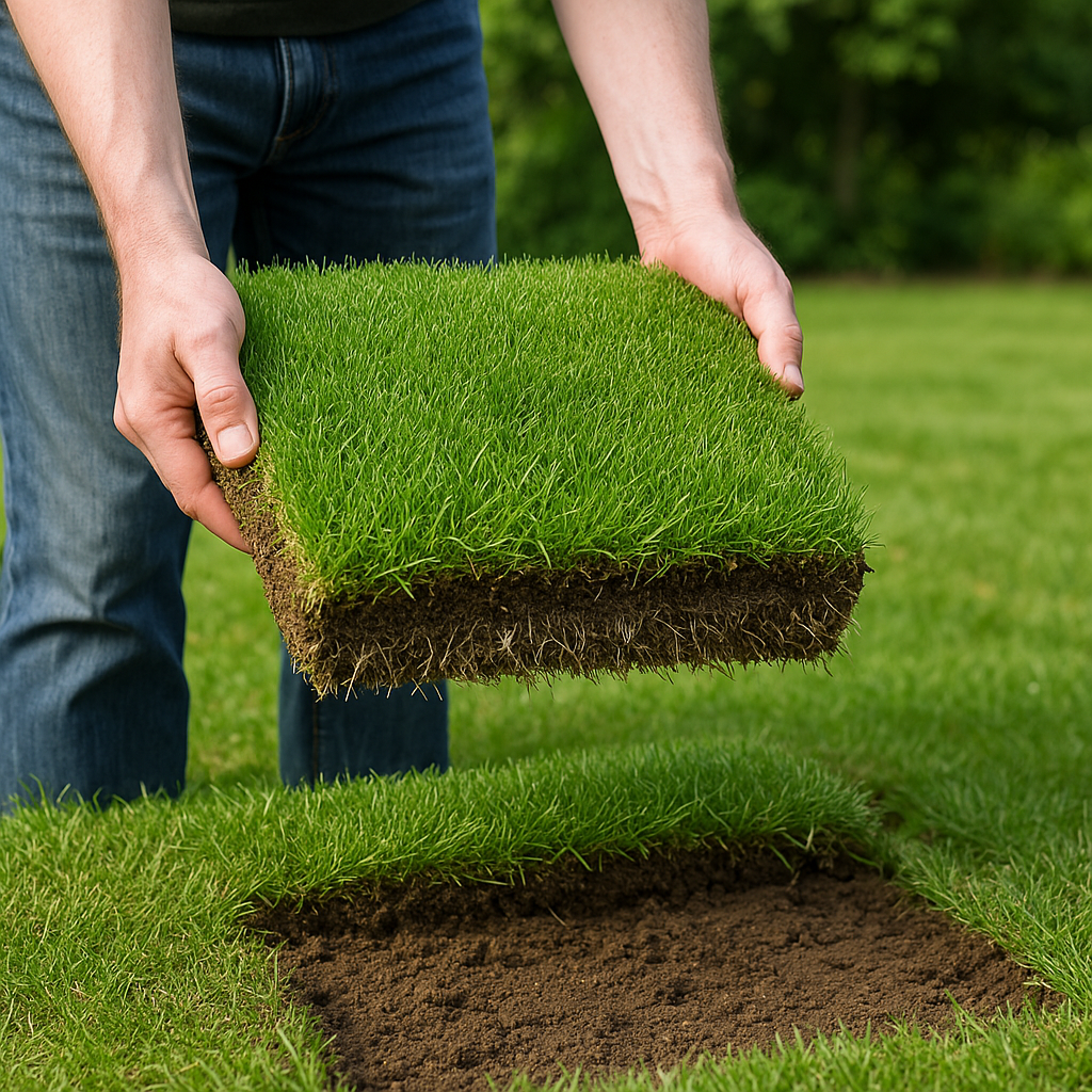 Rasentrimmer – Anwendung im Garten (AI)