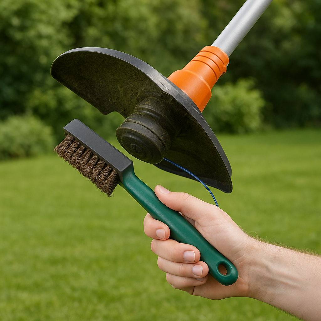 Rasentrimmer – Anwendung im Garten (AI)